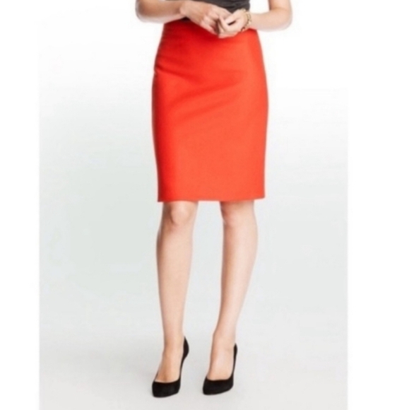 J.Crew Bright Orange Wool Blend Pencil Skirt Women’s 00 FA12 - Picture 14 of 14